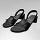 Round-Toe Chunky-Heel Sandals 01 - 3DOcean Item for Sale