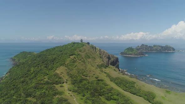 Lighthouse in Cape Engano . Philippines, Palau Island