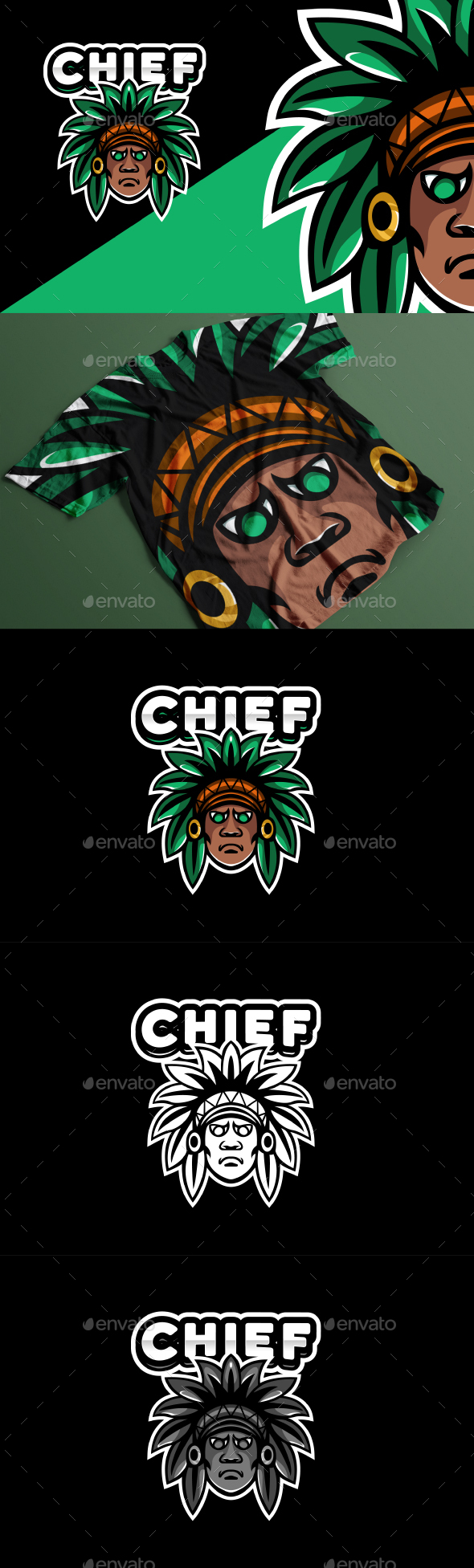 Chief e-sport logo~gaming logo