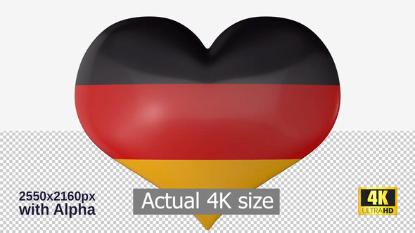 Germany Flag Heart Spinning