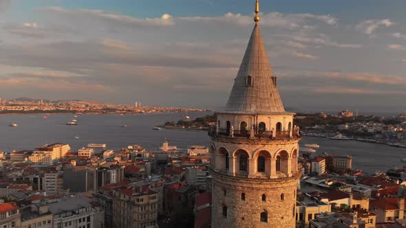 Galata Tower in Istanbul Turkey