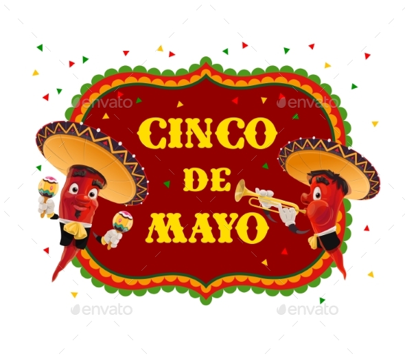 Pepper Mariachi of Mexican Cinco De Mayo Holiday