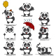 Panda Bear Vector Character Set - GraphicRiver Item for Sale