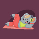 Elephant Working Out Fitness Vector Cartoon Illustration - GraphicRiver Item for Sale