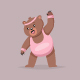 Bear Working Out Fitness Vector Cartoon Illustration - GraphicRiver Item for Sale
