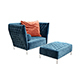 Saba Italia armchair - 3DOcean Item for Sale
