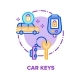 Car Keys Trinket Vector Concept Color Illustration - GraphicRiver Item for Sale