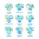 Business Plan Set Icons Vector Color Illustrations - GraphicRiver Item for Sale