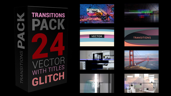 Glitch Transitions Pack 4K