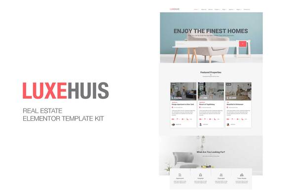 Luxehuis - Real Estate Elementor Template Kit