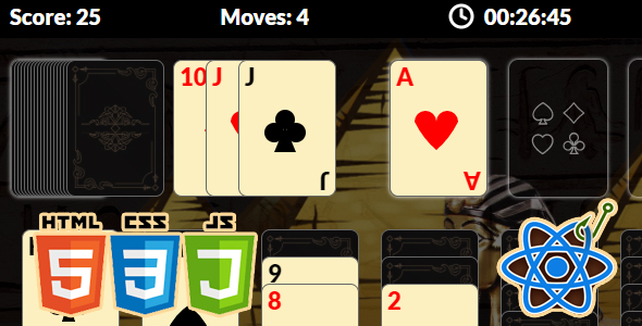 Klondike Solitaire with React Hooks