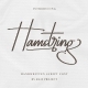 Hamstring Signature Font