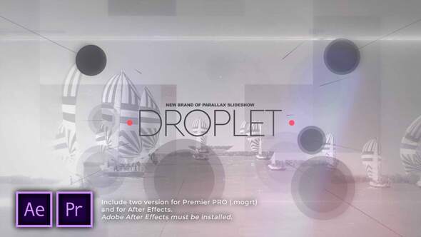 Droplet Circles Parallax Slideshow