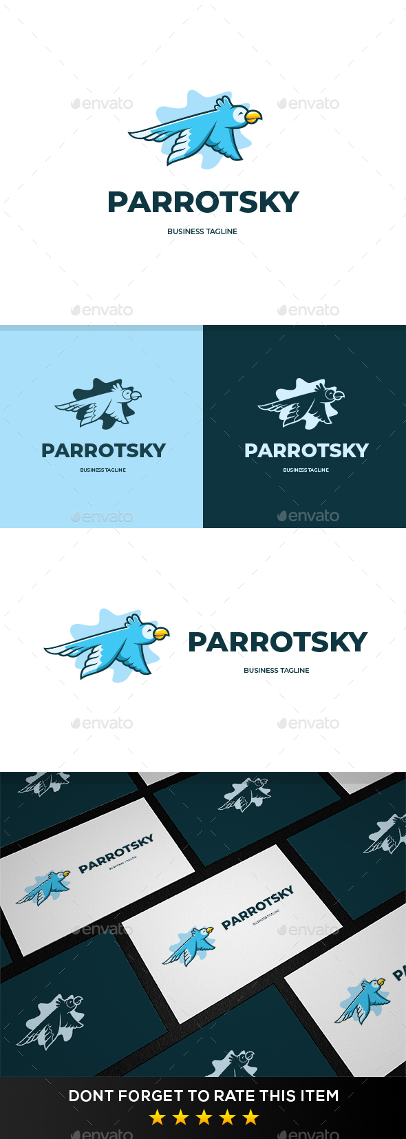 Parrot Sky Logo Template