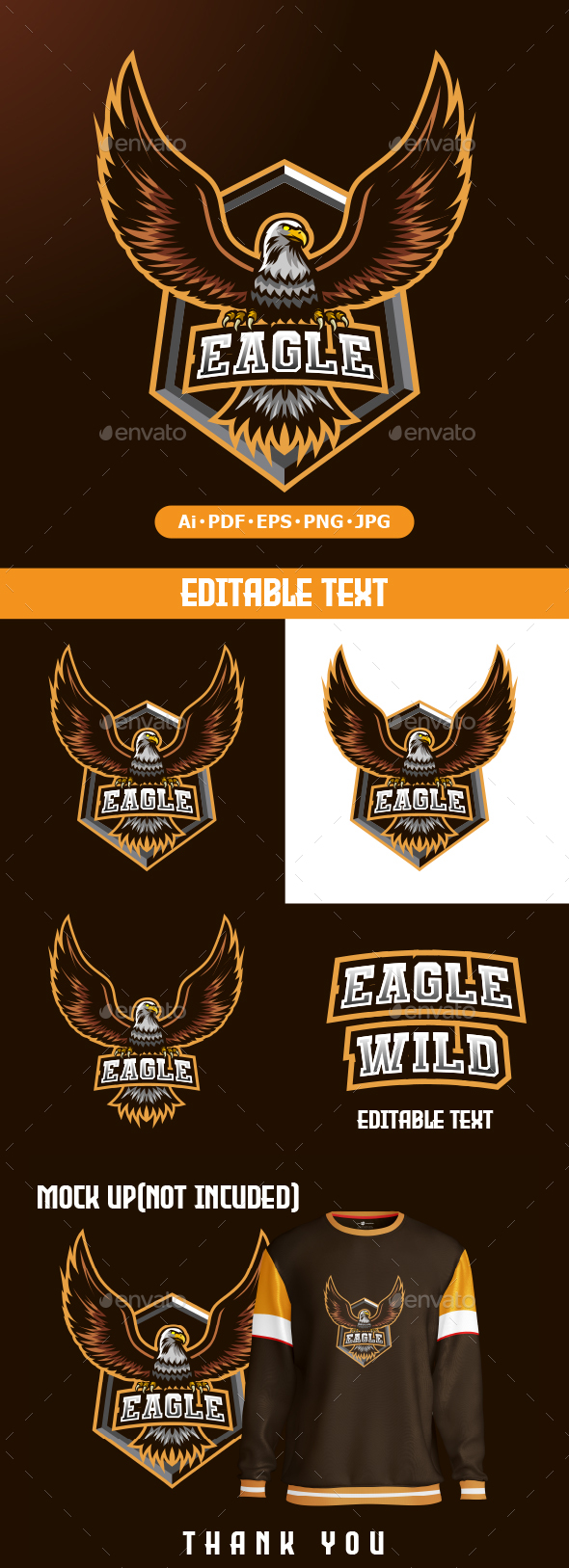 Eagle logo mascot for eSport