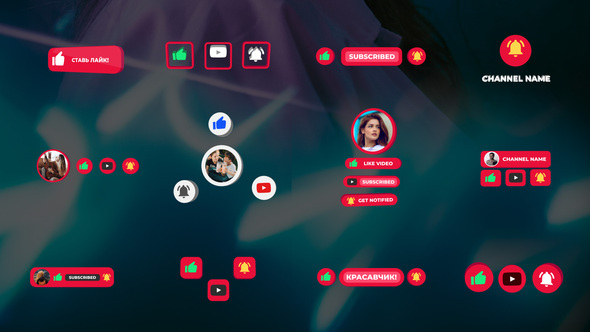 Subscriber Buttons || After Effects alt