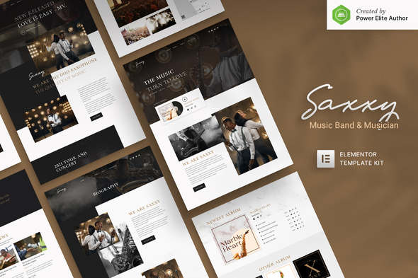 Saxxy - Music Band & Musician Elementor Template Kit