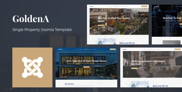 GoldenA - Single Property Joomla Template