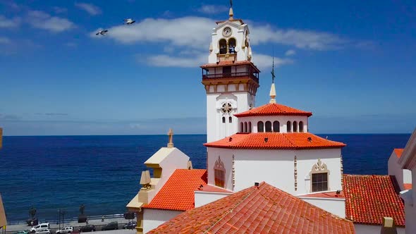 View From the Height of the Basilica and Townscape in Candelaria Near the Capital of the Island