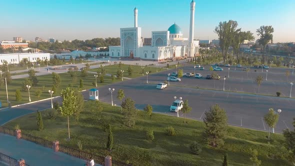 View of the Minor Mosque in Tashkent. 4k.