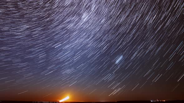 Hyperlapse Trails Of Stars