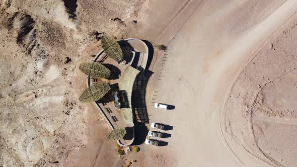 Top view on the watchpoint on the edge of the cliff before the big canyon