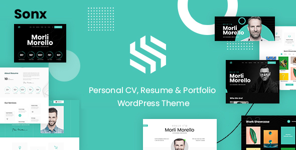 Sonx - Personal Resume and Portfolio WordPress Theme​