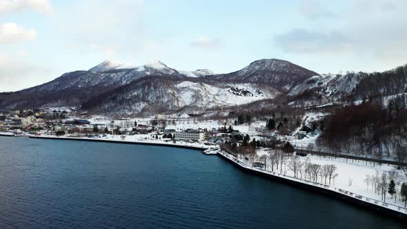 Aerial view of Lake Toya