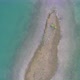 High Angle Drone Flight of Small Strip of Sand Connecting in Front of an Unspoiled Island Beach - VideoHive Item for Sale
