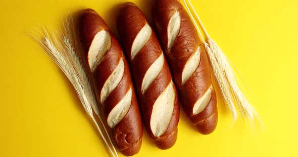 Golden Baguettes with Wheat Ears