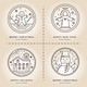 Christmas Set of Illustrations in Retro Style - GraphicRiver Item for Sale