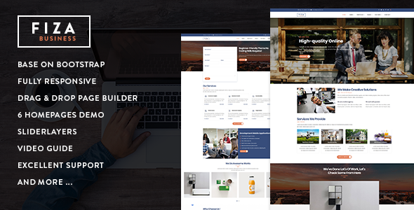 Fiza - Responsive Business Service Drupal 8.7 motyw