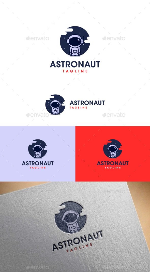 Astronaut logo template