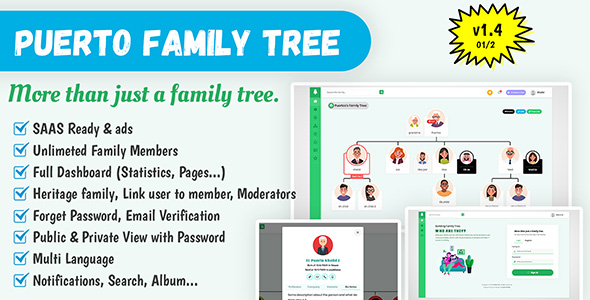 Puerto Family Tree Builder SAAS