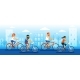 Group of Men and Women Cyclists on the City - GraphicRiver Item for Sale