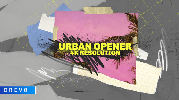 Urban Opener/ True Hip-Hop Logo Intro/ City/ New York/ Brush/ Colorful/ Dynamic/ Street/ Basketball