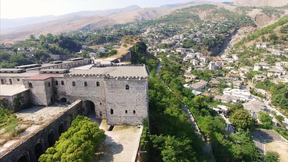 Close up of Albanian castle