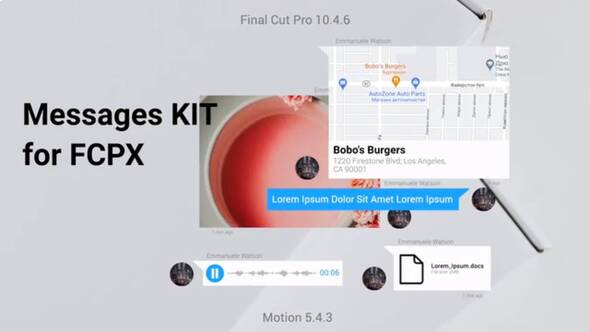 Text Messages KIT FCPX alt