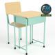 School desk and chair - 3DOcean Item for Sale