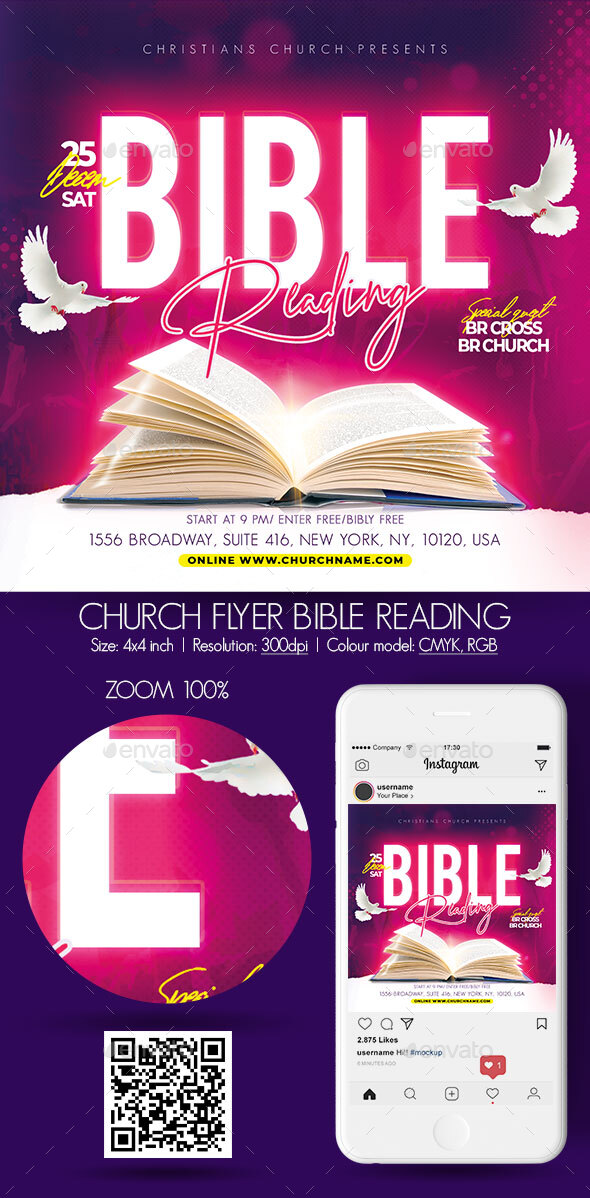 Church Flyer Bible Reading