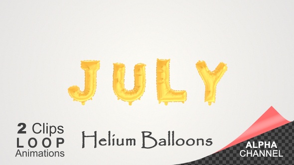 July Month Celebration Helium Balloons
