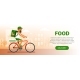 Food Delivery Man on Bike  Flyer Template - GraphicRiver Item for Sale