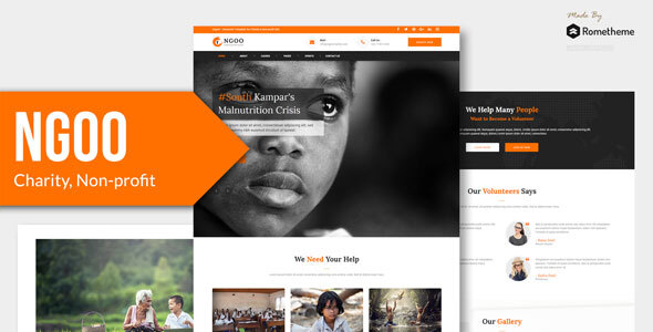 NGOO - Charity, Non-profit, and Fundraising Figma Template