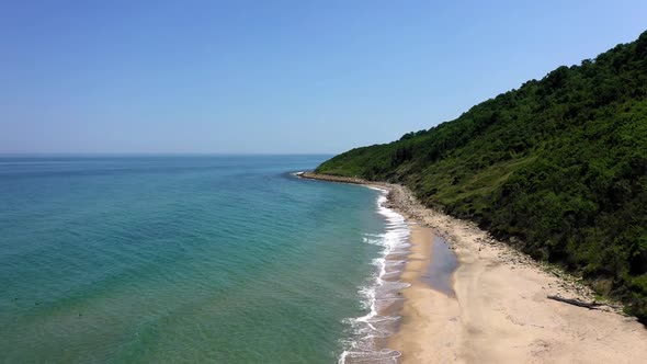 View of Drone to The Beautiful Beach