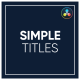 Simple Titles Pack - VideoHive Item for Sale