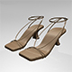 Square-Toe Block-Heel Ankle-Strap Sandals 01 - 3DOcean Item for Sale