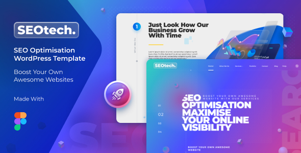 SEOtech | Modern SEO and Marketing Business Figma Template