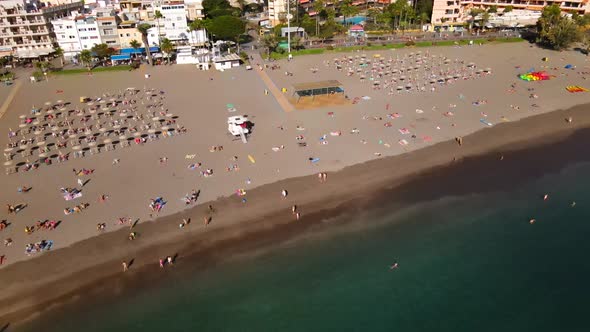 Playa de los Cristianos in Tenerife, Spain