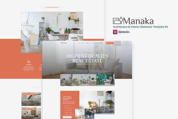 Manaka - Architecture & Interior Elementor Template Kit