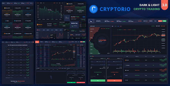 Cryptorio - Cryptocurrency Trading Dashboard HTML Template